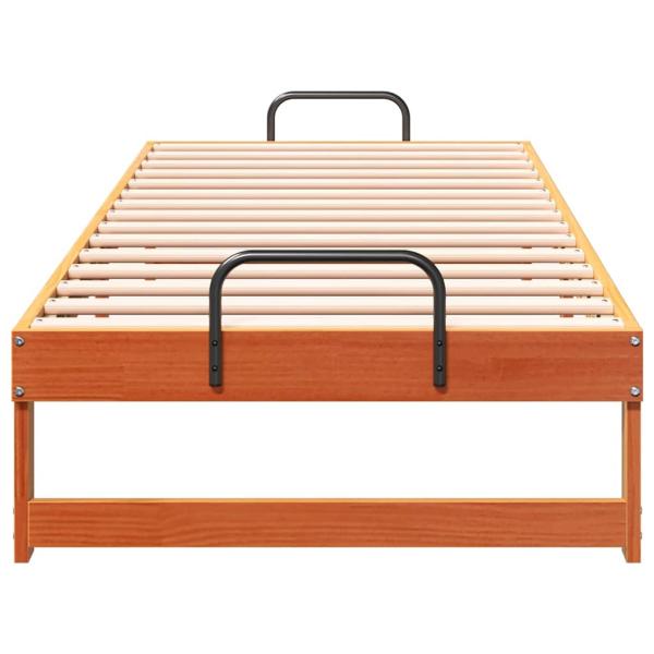 Bettgestell mit Tragegriffen Braun 80 x 200 cm