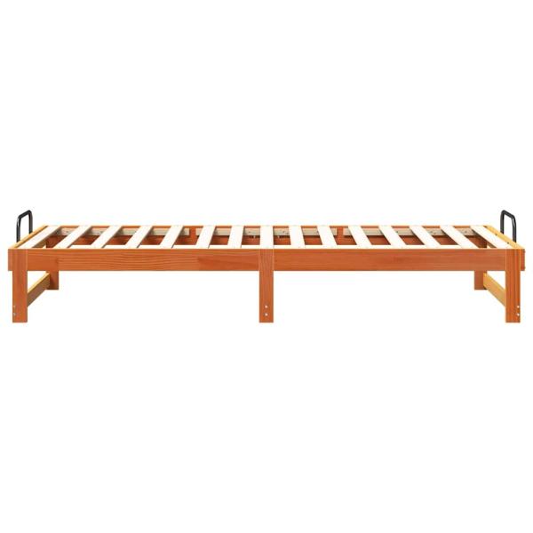 Bettgestell mit Tragegriffen Braun 80 x 200 cm