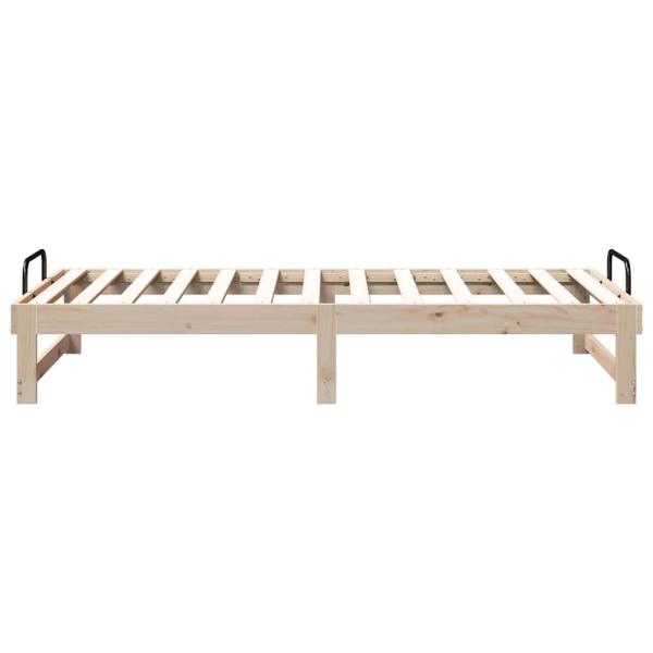 Bettgestell mit Tragegriffen Braun 90 x 190 cm