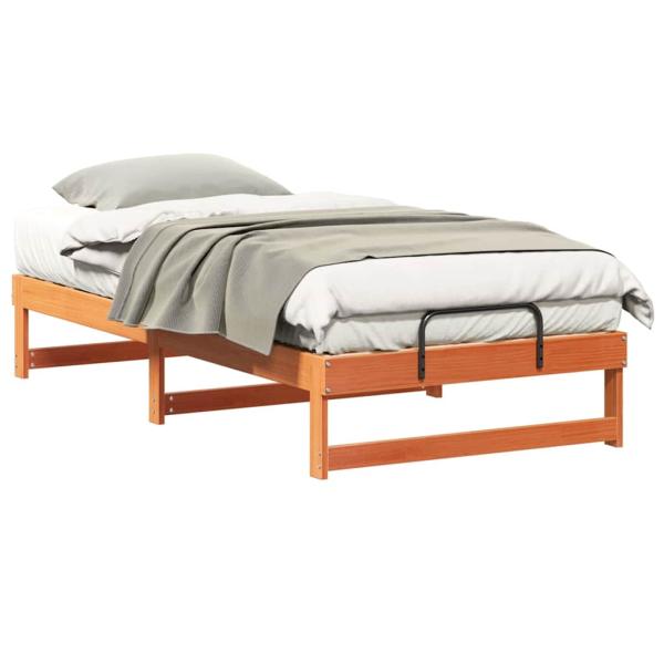 Bettgestell mit Tragegriffen Braun 75 x 190 cm