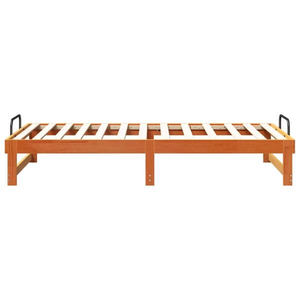 Bettgestell mit Tragegriffen Braun 75 x 190 cm