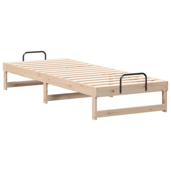 Bettgestell mit Tragegriffen Braun 80 x 210 cm