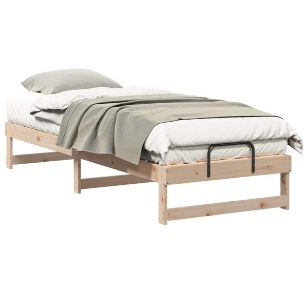 Bettgestell mit Tragegriffen Braun 80 x 210 cm