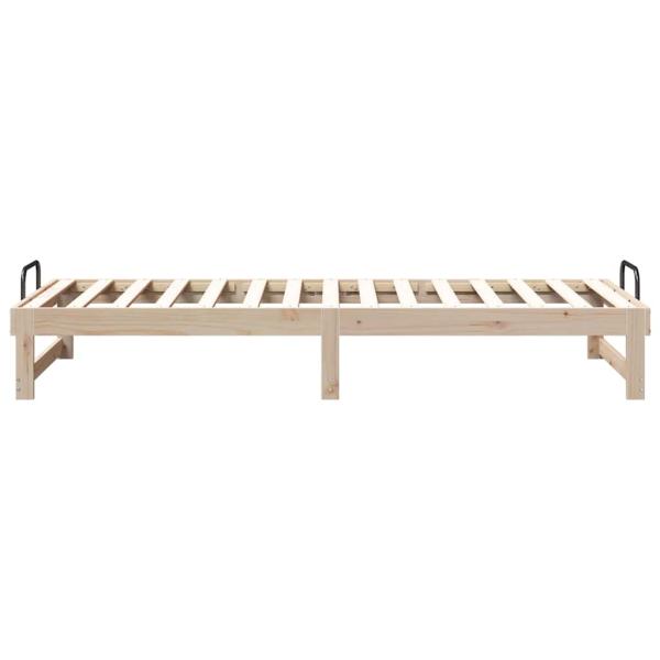 Bettgestell mit Tragegriffen Braun 80 x 210 cm