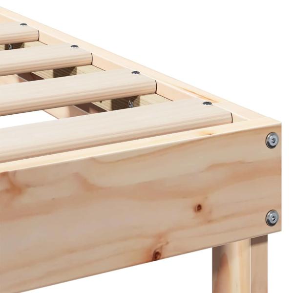 Bettgestell mit Tragegriffen Braun 80 x 210 cm