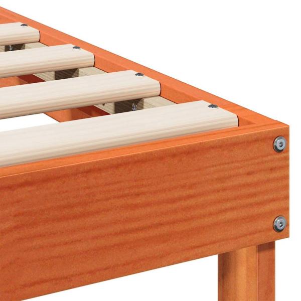 Bettgestell mit Tragegriffen Braun 80 x 210 cm