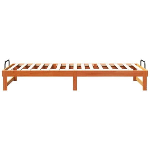 Bettgestell mit Tragegriffen Braun 90 x 220 cm