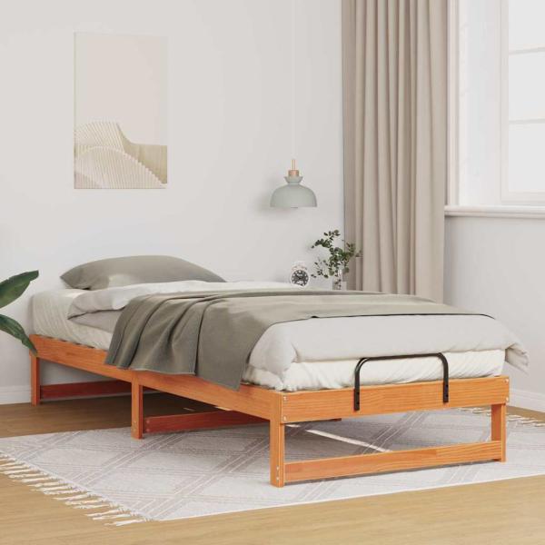 ARDEBO.de - Bettgestell mit Tragegriffen Braun 100 x 220 cm