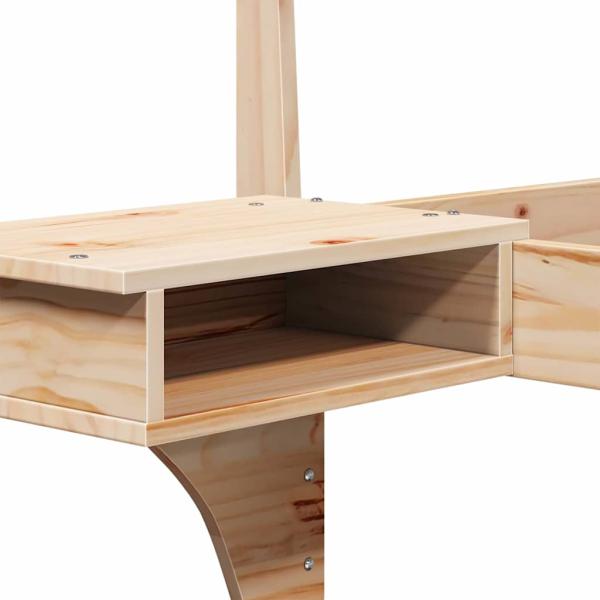 Bettgestell mit Nachttischen mit Kopfteil Braun 150 x 200 cm