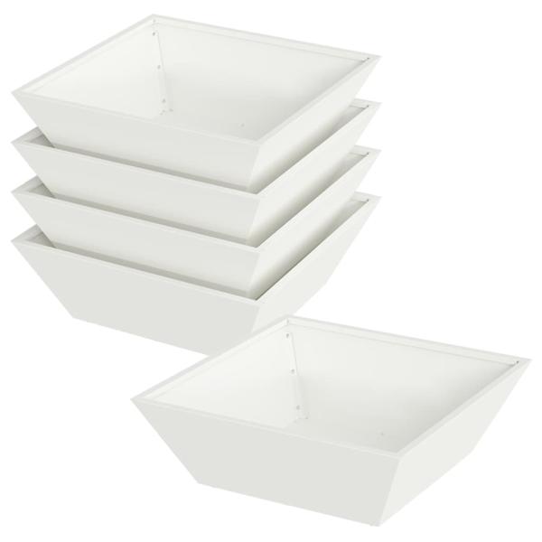 Kunststoff-Pflanzer 5 pcs Weiß 50 x 50 x 15 cm Stahl