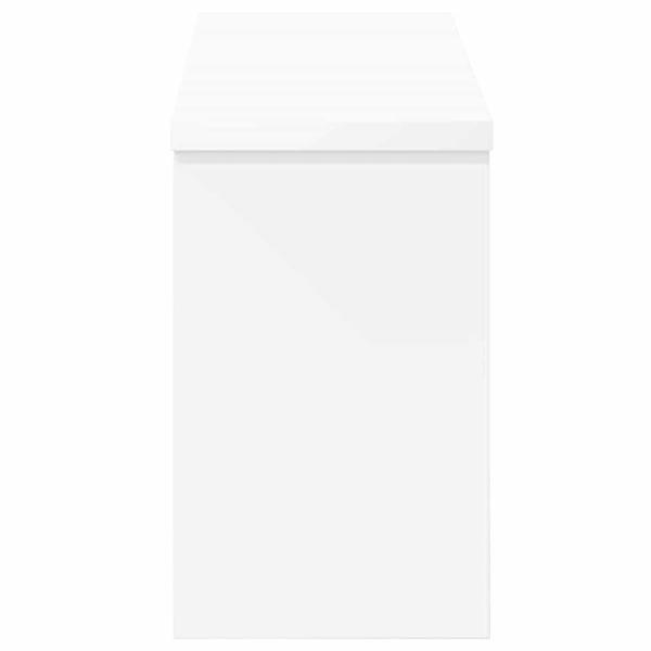 Wandmontierter Kleiderständer mit Regal Wandmontiert mit Speicher Weiß 50 x 16 x 26 cm