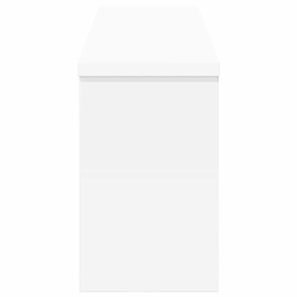 Wandmontierter Kleiderständer mit Regal Wandmontiert mit Speicher Weiß 75 x 16 x 26 cm