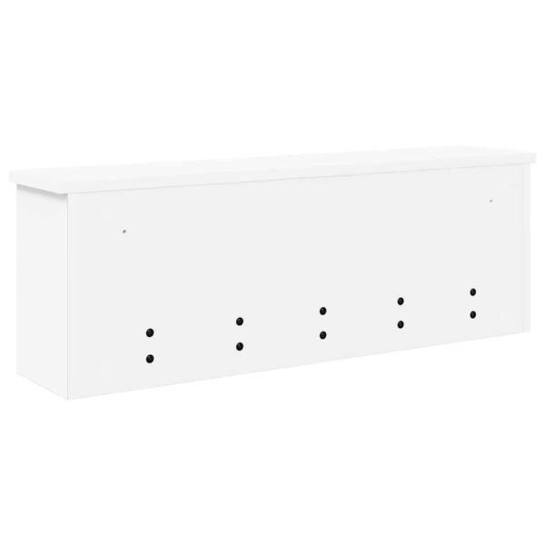 Wandmontierter Kleiderständer mit Regal Wandmontiert mit Speicher Weiß 75 x 16 x 26 cm