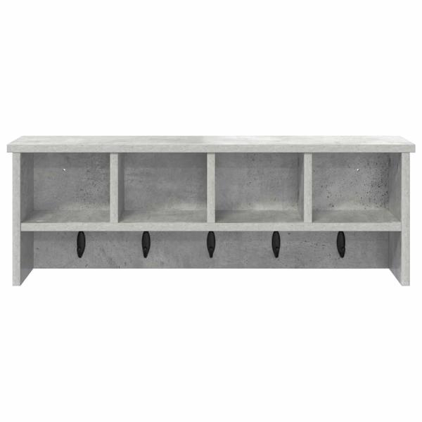 Wandmontierter Kleiderständer Betongrau 75 x 16 x 26 cm