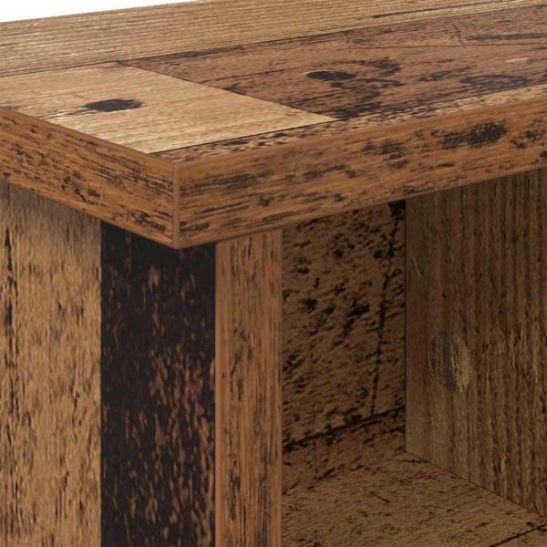 ARDEBO.de - Wandmontierter Kleiderständer mit Regal Altholz 75 x 16 x 26 cm