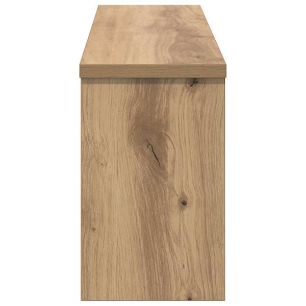 Wandmontierter Kleiderständer mit Regal Wandmontiert mit Speicher Eiche handwerklich