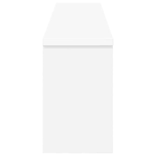 Wandmontierter Kleiderständer mit Regal Weiß 100 x 16 x 26 cm