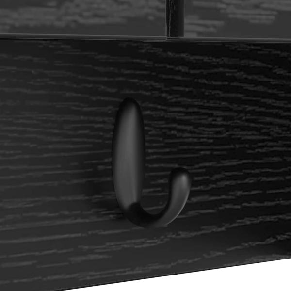 Wandmontierter Kleiderständer Schwarze Eiche 50 x 20 x 30 cm