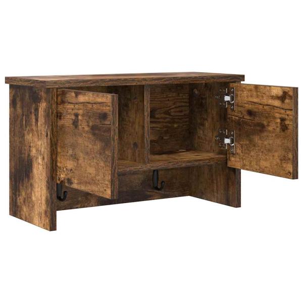 Wandmontierter Kleiderständer Räuchereiche 50 x 20 x 30 cm