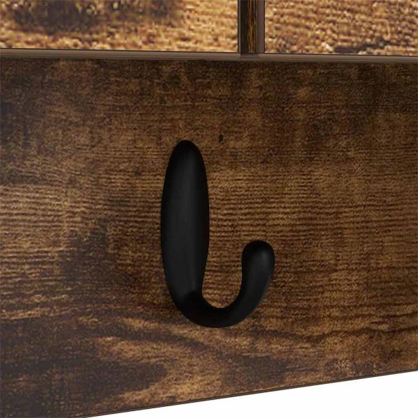 Wandmontierter Kleiderständer Räuchereiche 50 x 20 x 30 cm