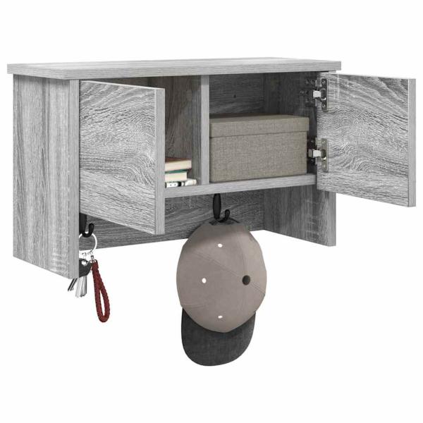 Wandmontierter Kleiderständer Grau Sonoma 50 x 20 x 30 cm