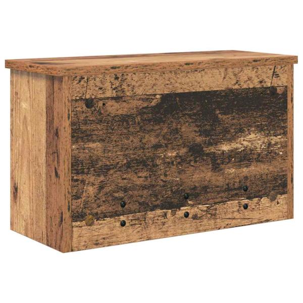 Wandmontierter Kleiderständer mit Regal Altholz 50 x 20 x 30 cm