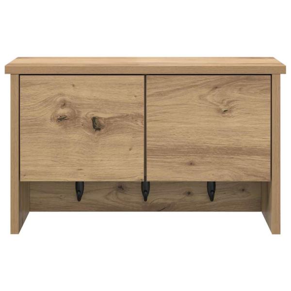 Wandmontierter Kleiderständer mit Regal Wandmontiert mit Speicher mit Tür Eiche handwerklich