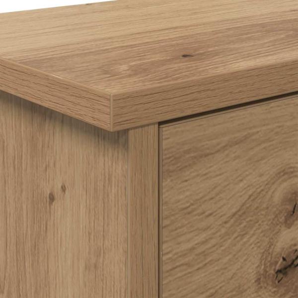 Wandmontierter Kleiderständer mit Regal Wandmontiert mit Speicher mit Tür Eiche handwerklich