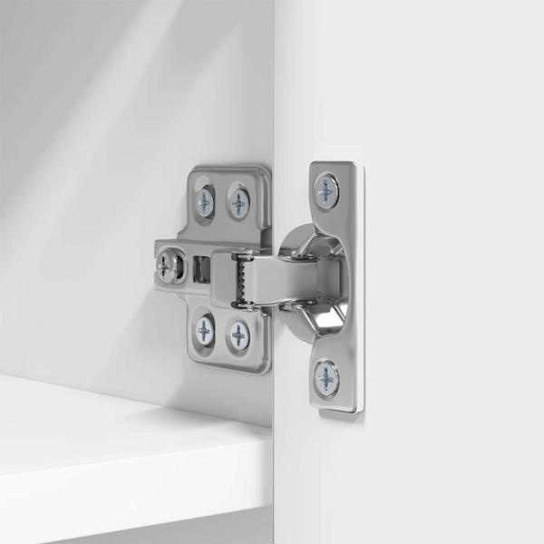 Wandmontierter Kleiderständer mit Regal Wandmontiert mit Speicher mit Tür Weiß 80 x 20 x 30 cm