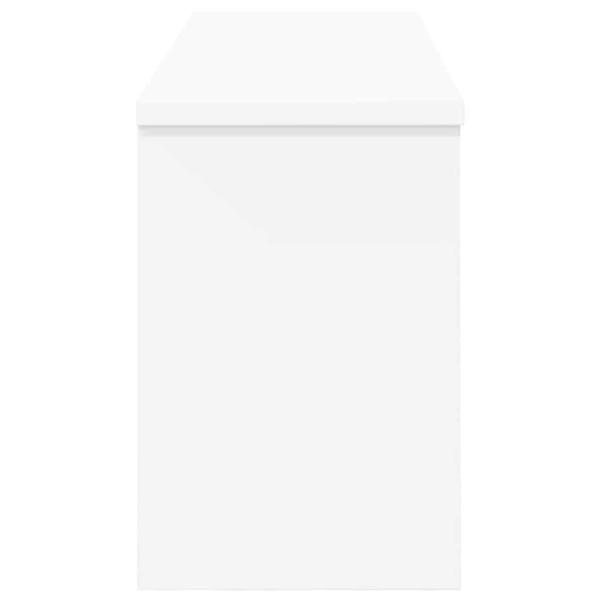 Wandmontierter Kleiderständer mit Regal Wandmontiert mit Speicher mit Tür Weiß 80 x 20 x 30 cm