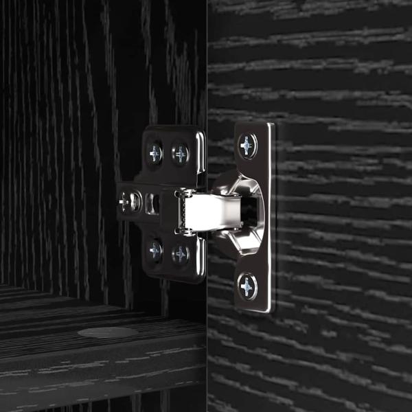 Wandmontierter Kleiderständer Schwarze Eiche 80 x 20 x 30 cm