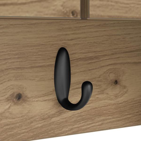 Wandmontierter Kleiderständer mit Regal Wandmontiert mit Speicher mit Tür Eiche handwerklich