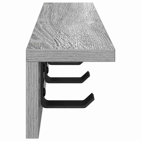 Wandmontierter Kleiderständer Grau Sonoma 40 x 10.5 x 10.5 cm