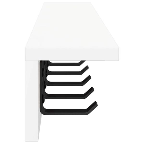 Wandmontierter Kleiderständer Weiß 80 x 10.5 x 10.5 cm