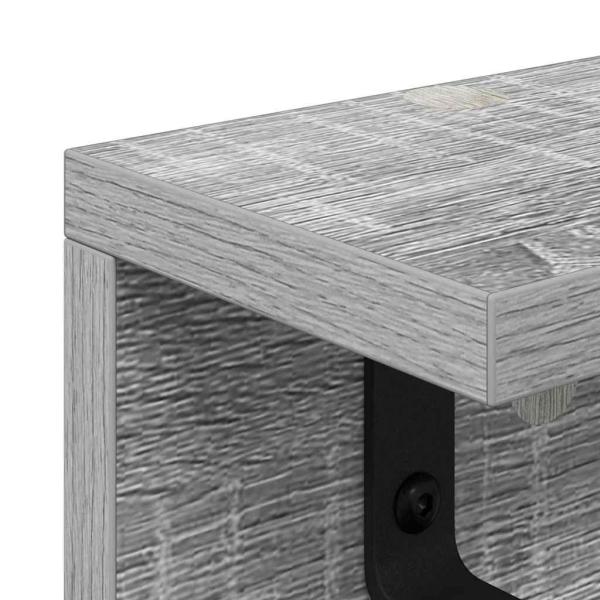 Wandmontierter Kleiderständer Grau Sonoma 80 x 10.5 x 10.5 cm