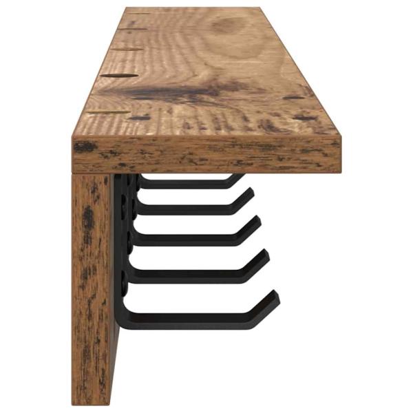 ARDEBO.de - Wandmontierter Kleiderständer Altholz 80 x 10.5 x 10.5 cm