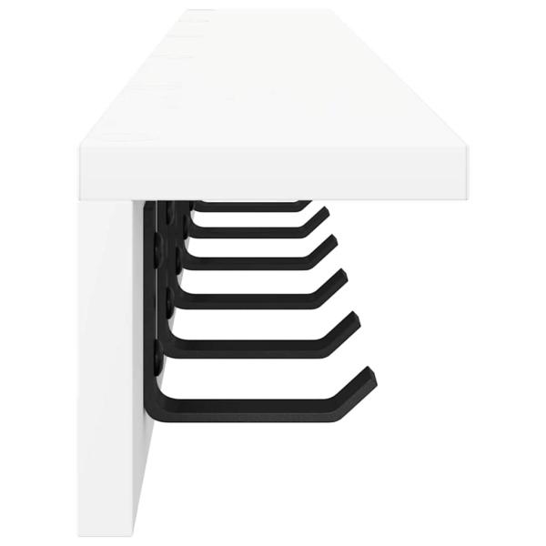 Wandmontierter Kleiderständer Weiß 100 x 10.5 x 10.5 cm