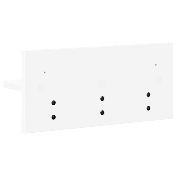 Wandmontierter Kleiderständer mit Regal Weiß 40 x 10.5 x 18 cm