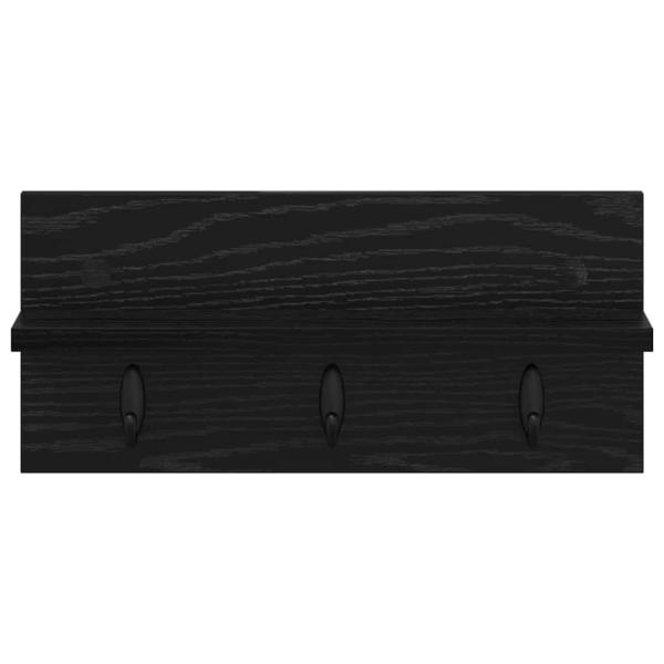Wandmontierter Kleiderständer Schwarze Eiche 40 x 10.5 x 18 cm