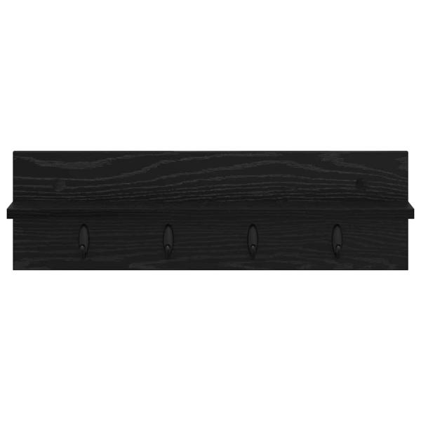 Wandmontierter Kleiderständer Schwarze Eiche 60 x 10.5 x 18 cm