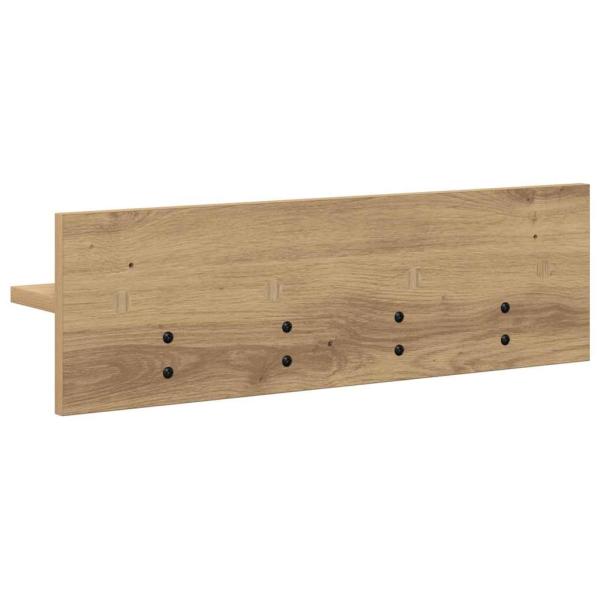 Wandmontierter Kleiderständer mit Regal Wandmontiert Eiche handwerklich