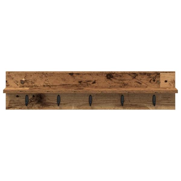 Wandmontierter Kleiderständer Altholz 80 x 10.5 x 18 cm