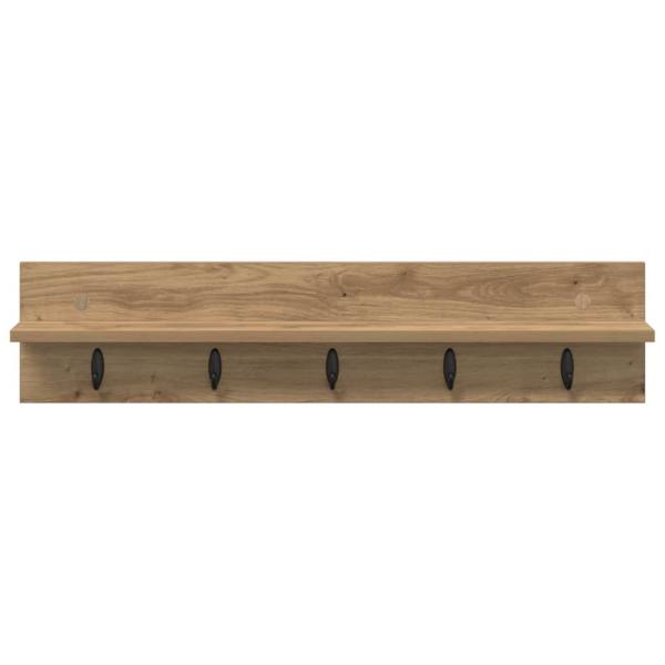 Wandmontierter Kleiderständer mit Regal Wandmontiert Eiche handwerklich