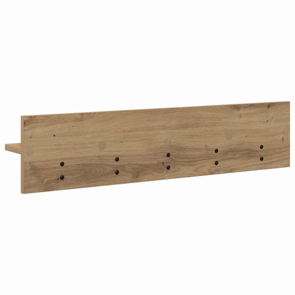 Wandmontierter Kleiderständer mit Regal Wandmontiert Eiche handwerklich