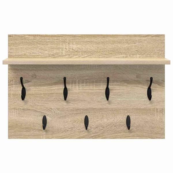 Wandmontierter Kleiderständer Sonoma Eiche 60 x 40 x 12 cm