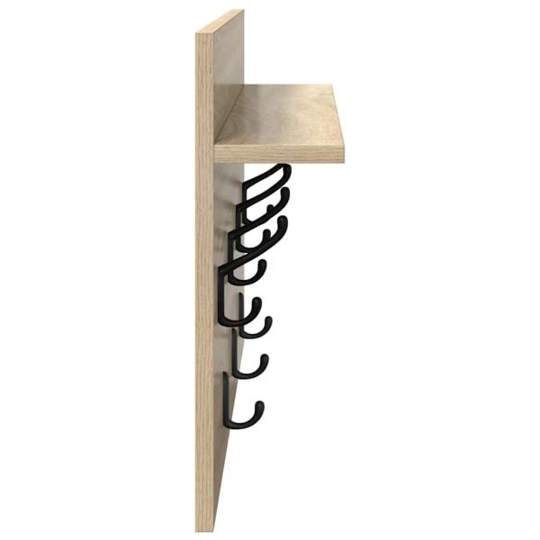 Wandmontierter Kleiderständer Sonoma Eiche 60 x 40 x 12 cm