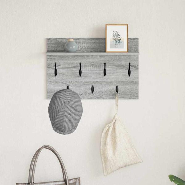 Wandmontierter Kleiderständer Grau Sonoma 60 x 40 x 12 cm