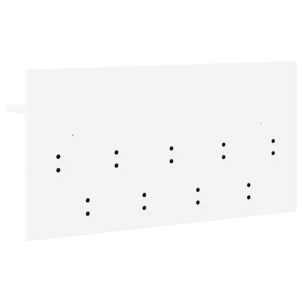 Wandmontierter Kleiderständer mit Regal Wandmontiert mit Speicher Weiß 80 x 40 x 12 cm