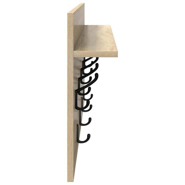 Wandmontierter Kleiderständer Sonoma Eiche 80 x 40 x 12 cm