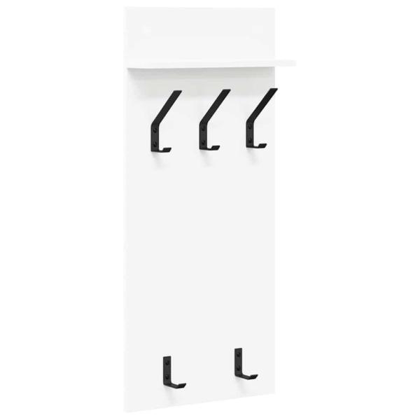 Wandmontierter Kleiderständer mit Regal Wandmontiert Weiß 90 x 40 x 10 cm